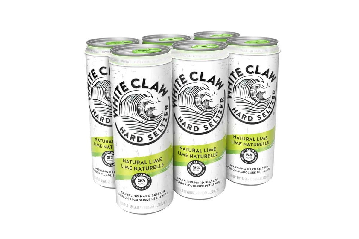 White Claw Natural Lime (6 Pack) (1 x 355ML)
