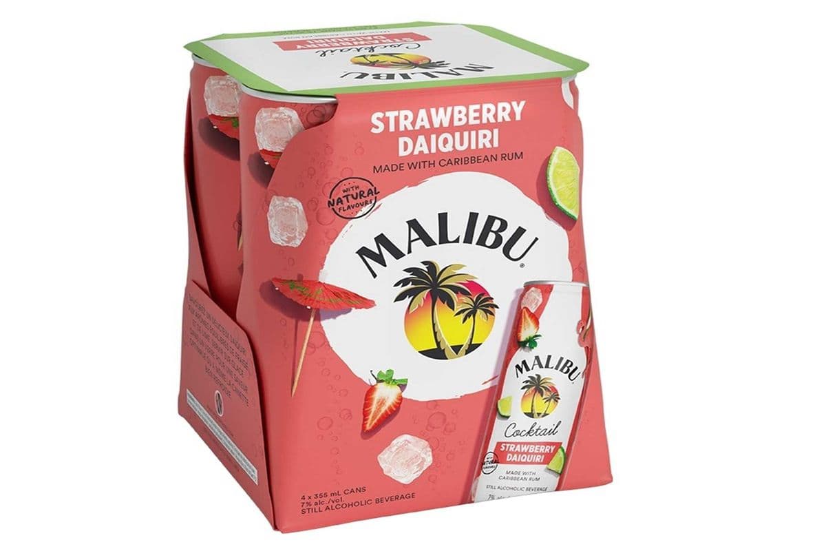 MALIBU STRAWBERRY DAIQUIRI 4 CANS (4 x 355 ML)