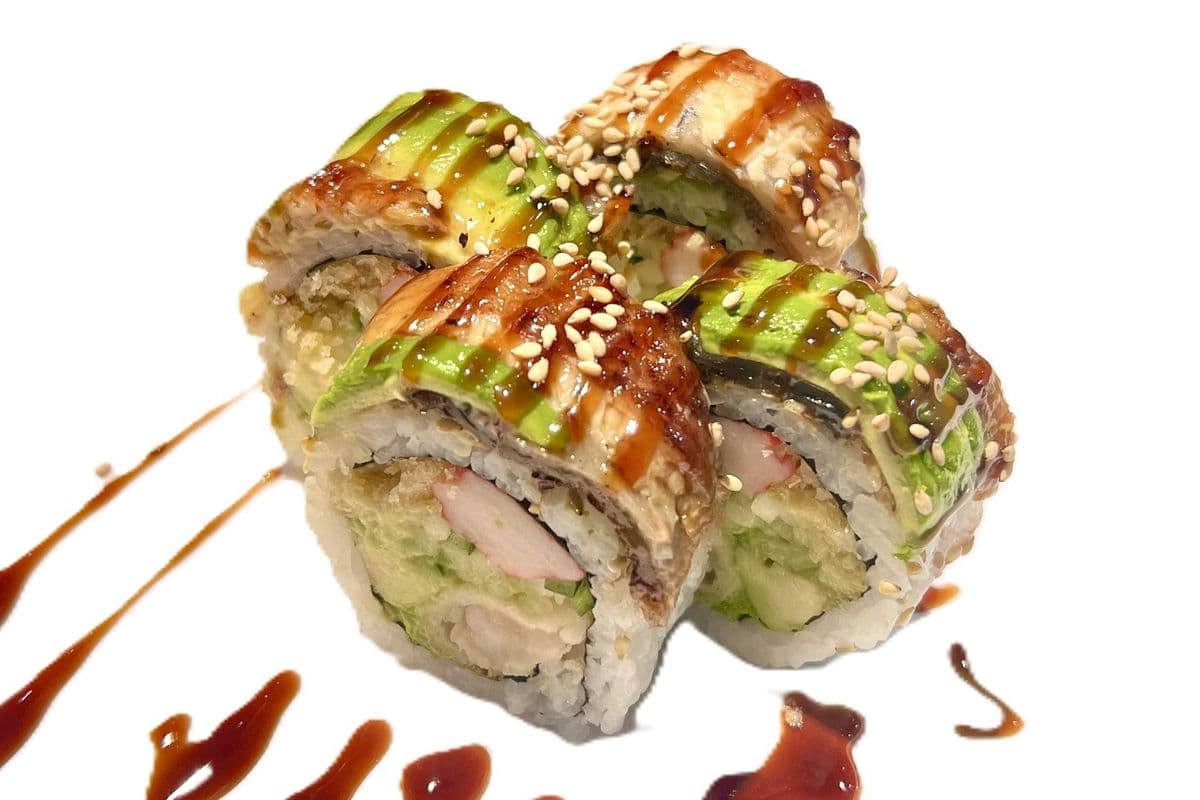 Black Dragon Roll (BBQ Eel on top)