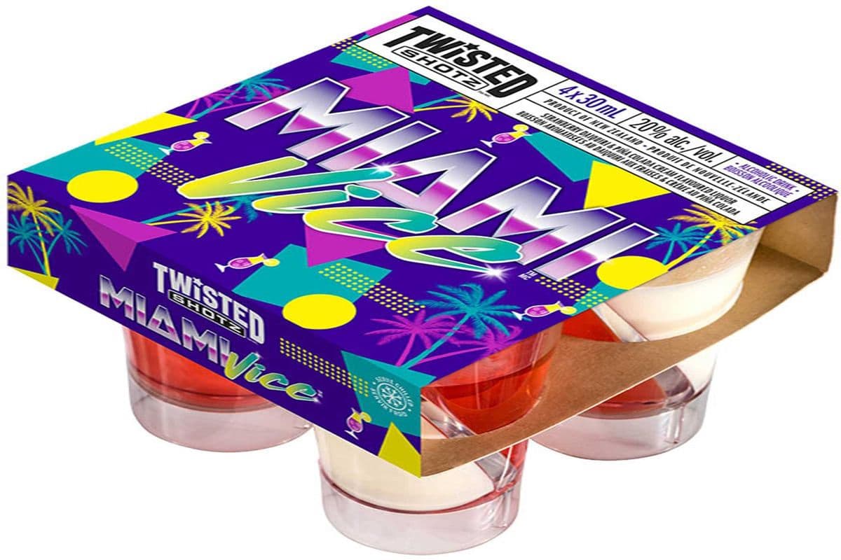 TWISTED SHOTZ MIAMI VICE 4 SHOTS (4 x 30ML)
