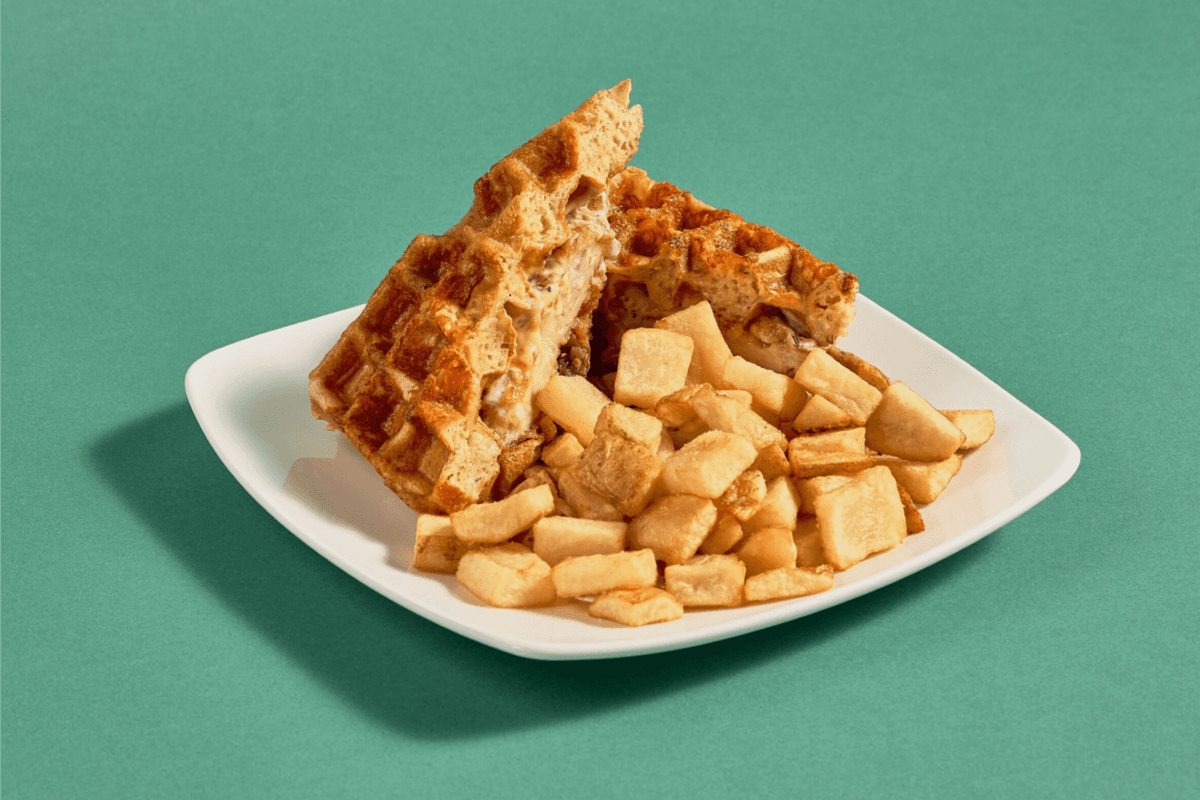 Sweet 'n Spicy Fried Chicken Waffle Sandwich