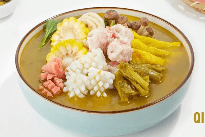 Base de Soupe au Chou Aigre Mariné / Sour Pickled Cabbage Soup Base / 天府酸菜清汤(中辣)
