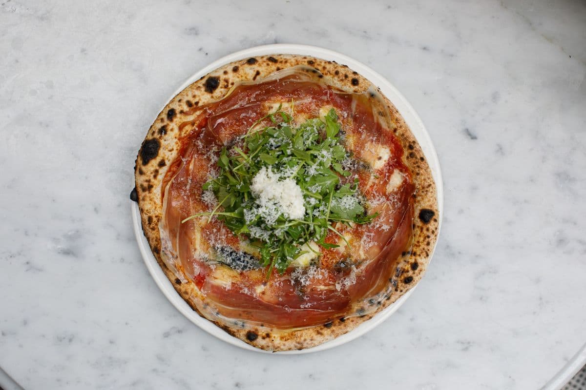 Margherita with Prosciutto and Arugula