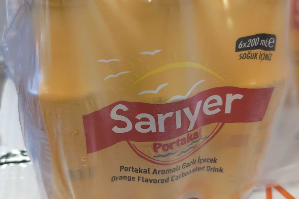 Sariyer Orange Soda Pop Sari Gazoz 200ml Pack of 6