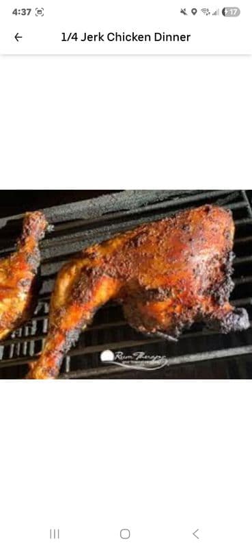1/4 Jerk Chicken Dinner
