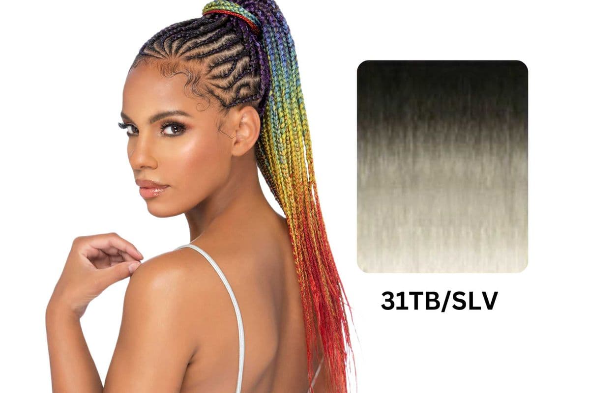 (31TB/SLV) Amore Mio Pre-Stretched Samba Color Stretch Braid 55 - SMCB