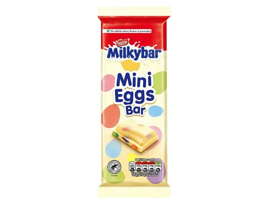 Nestle Milkybar Mini Eggs White Chocolate Bar UK 100g