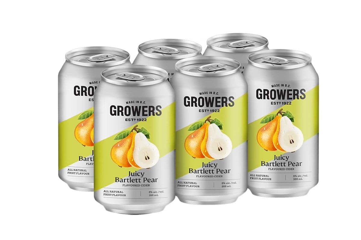 801422. GROWERS PEAR (6 x 355ML (CANS))