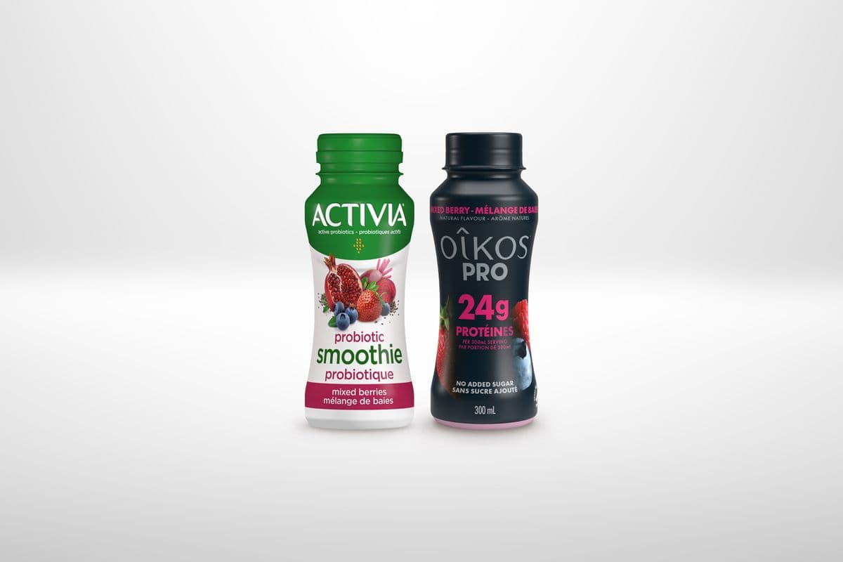 Activia Probiotic Smoothie & Oikos Greek Yogurt Smoothie (190 ml) - 2 for $4.00