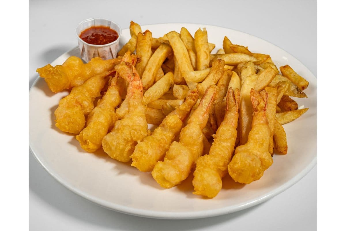 Black Tiger Shrimp (8 pcs) and Chips