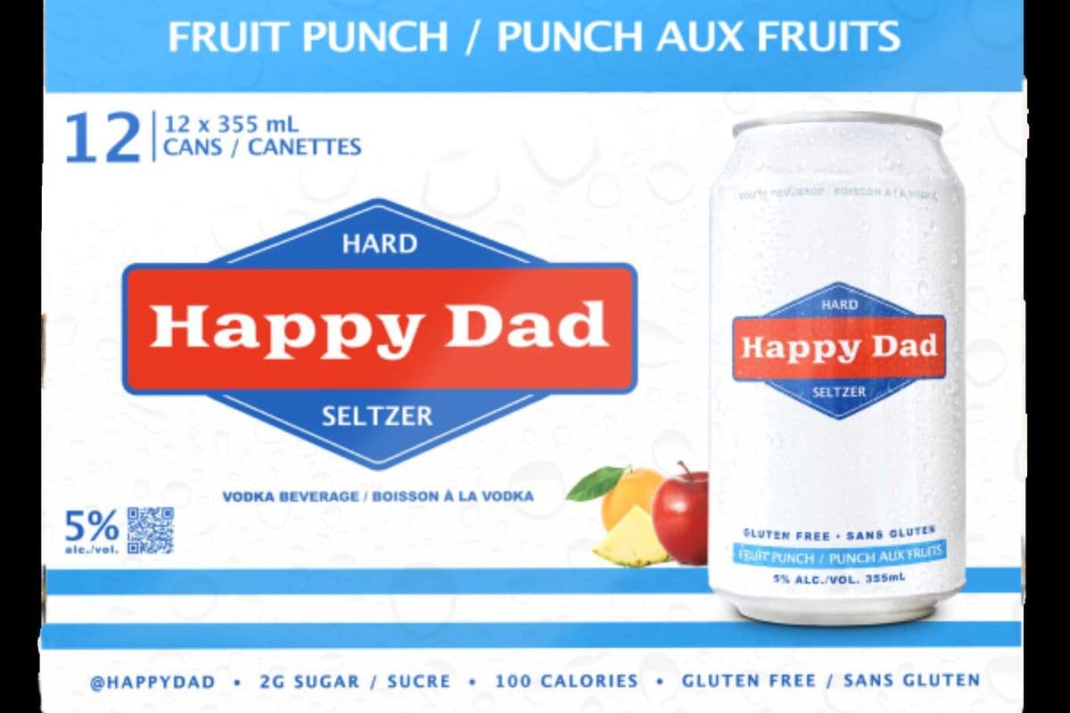 HAPPY DAD HARD SELTZER FRUIT PUNCH 12 PACK (1 x 12x355ML)