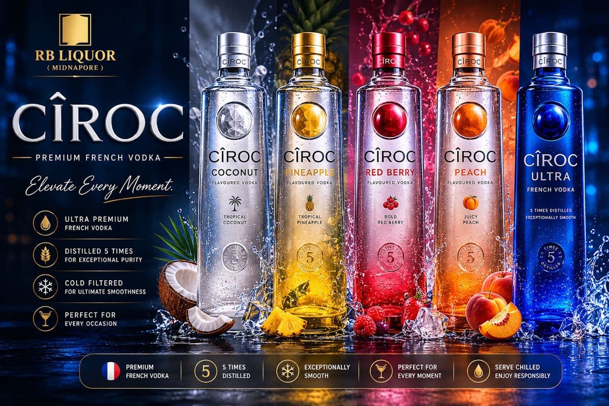 CIROC ULTRA VODKA (750ML) 37.5% ABV (1 x 750 mL)
