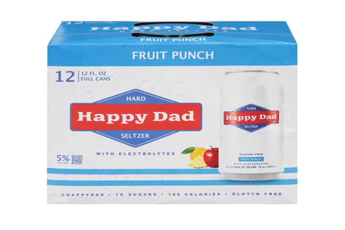 HAPPY DAD HARD SELTZER FRUIT PUNCH 12 CANS (NEW ITEM) (12 x 355 ML)