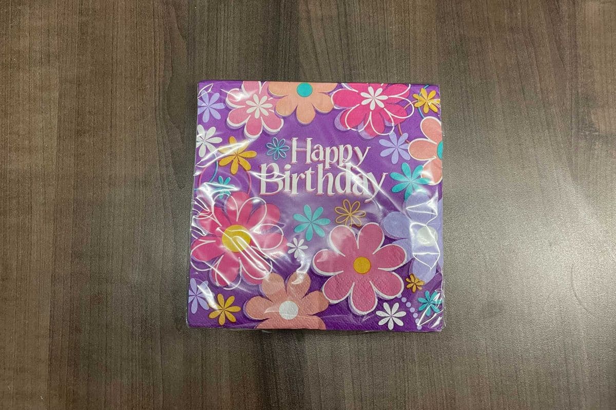 Bday Blossom Lunch Nap 16pk