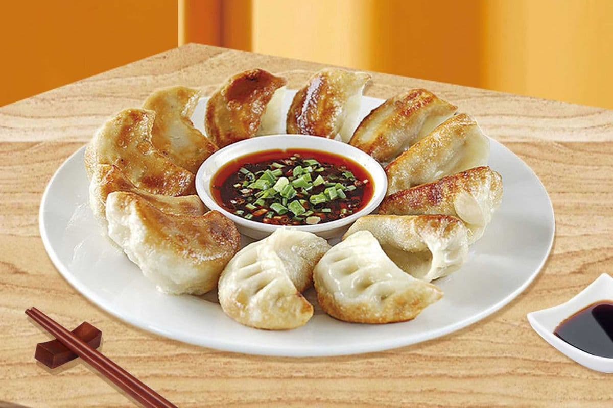 C8. Leek, Egg, and Vermicelli Pan-Fried Dumplings