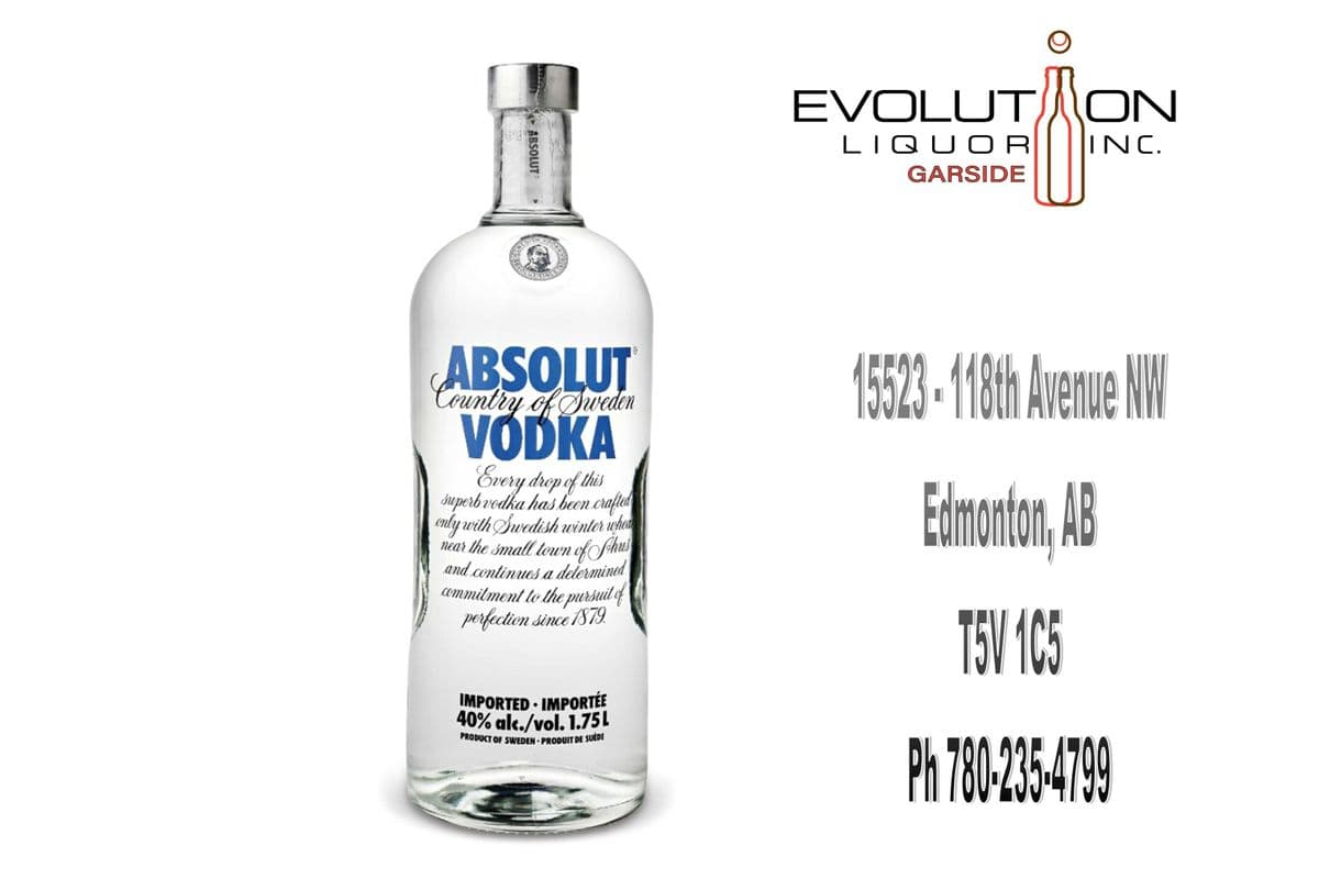 Absolut Vodka 1750G (1 x 1.75L Glass Bottle)