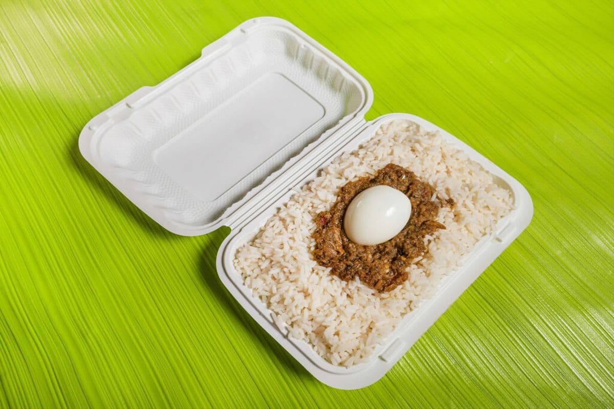 White Rice with Ofada sauce Single meal