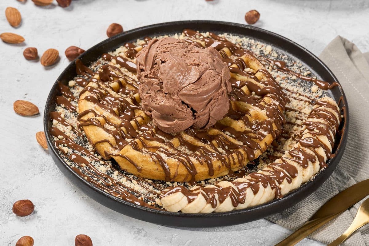 Banana Split Delight Waffle