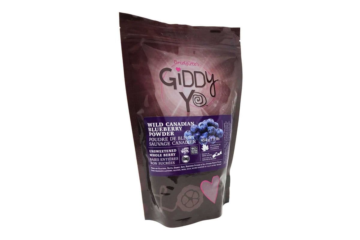 WILD CANADIAN BLUEBERRY POWDER, 1 LB/ 454 G, ADDITIVE-FREE, GLUTEN FREE, GROWN IN NOVA SCOTIA (454g / 1 lb)