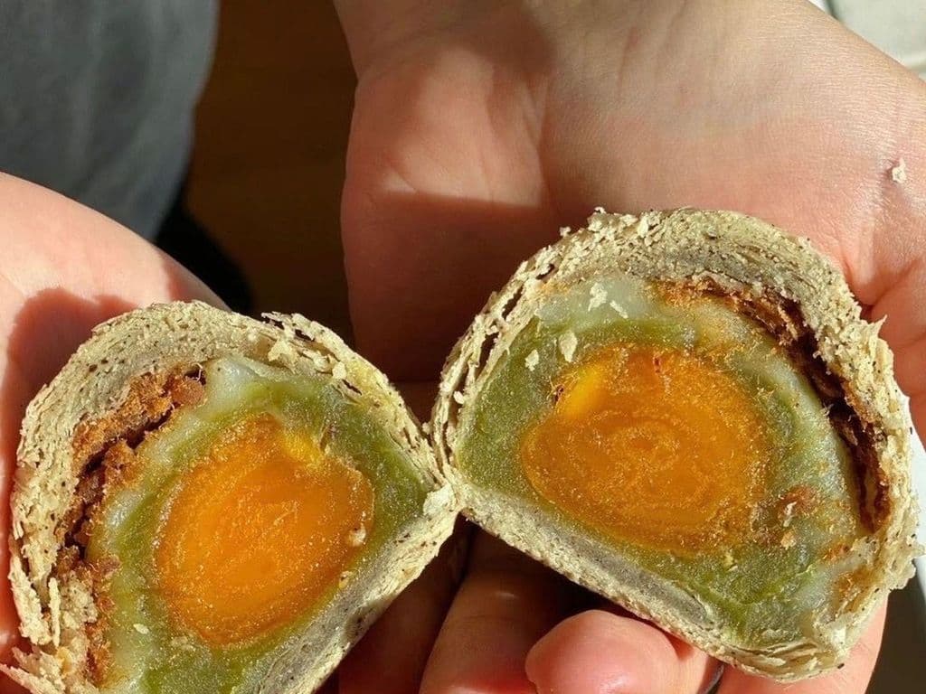 LOCALLY MADE FRESH EGG YOLK PASTRY COFFEE OOLONG TEA