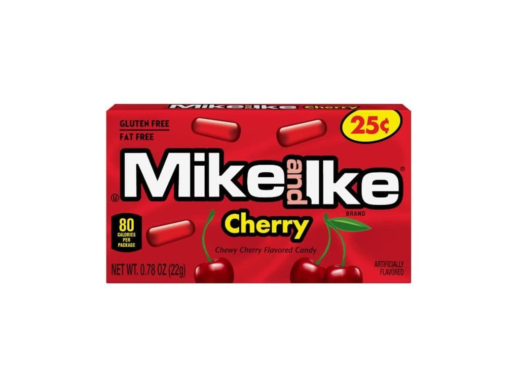 Mike and Ike Cherry 22g Fruit Candy Jelly Beans