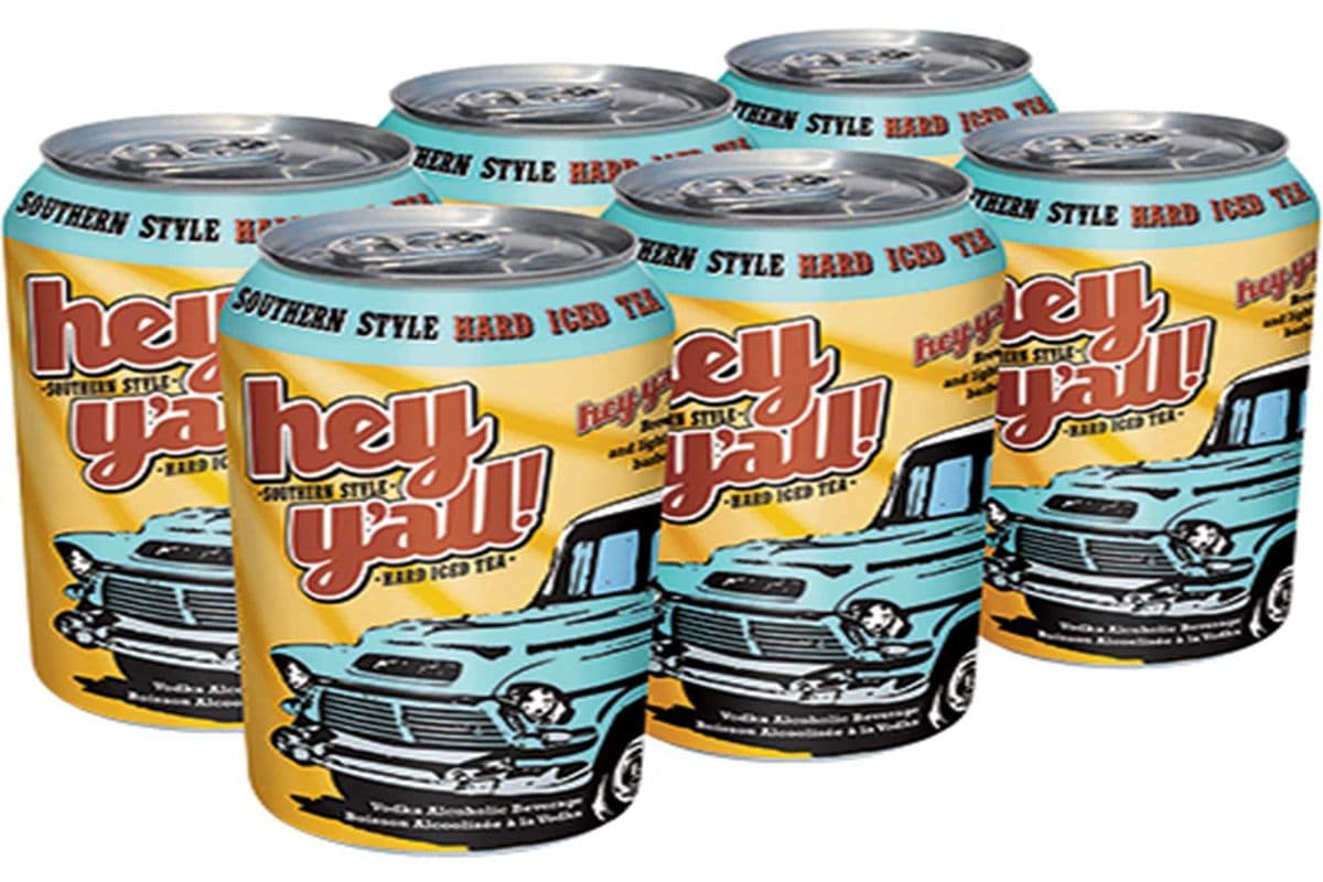 Hey Yall Southern Style Hard Iced Tea 6 CANS (6 x 355ml)