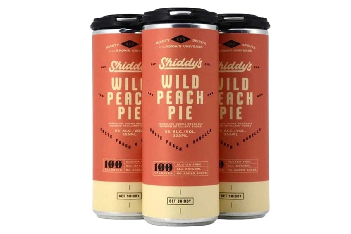 SHIDDYS WILD PEACH PIE 4 CANS (4 x 473 ML)