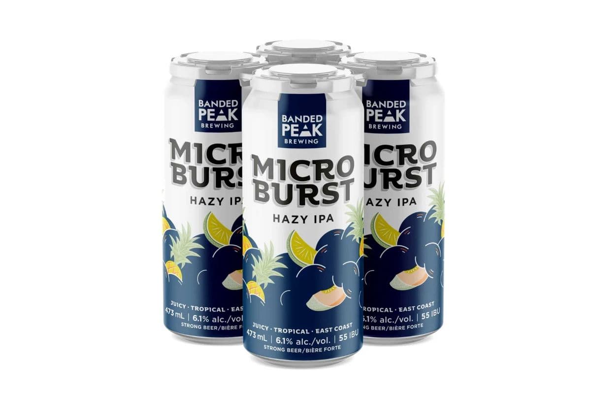 BANDED PEAK MICROBURST HAZY IPA 4 PACK (1 x 473 ML)