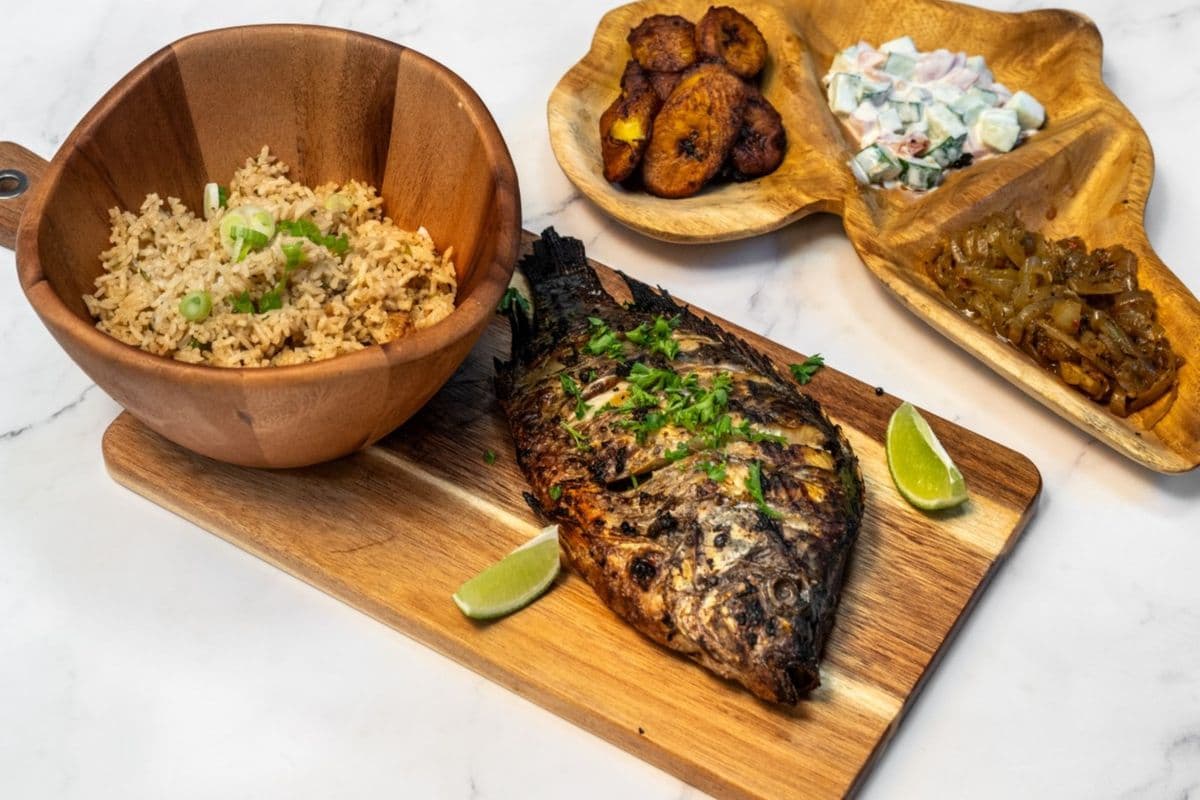 Assiette de tilapia braisé / Braised Tilapia Plate