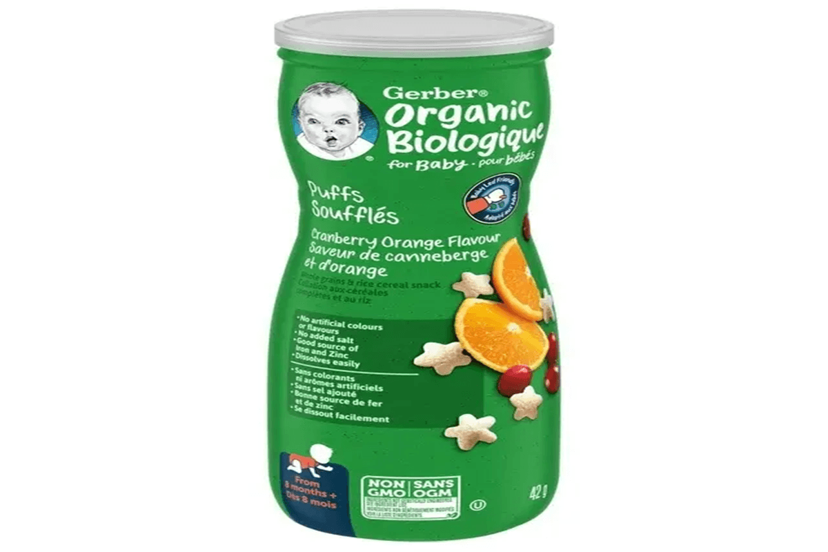 Gerber Organic Puffs - Cranberry Orange Baby Snacks (42 g)