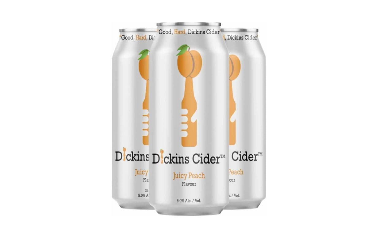 DICKINS JUICY PEACH CIDER 4 PACK (1 x 473 ML)