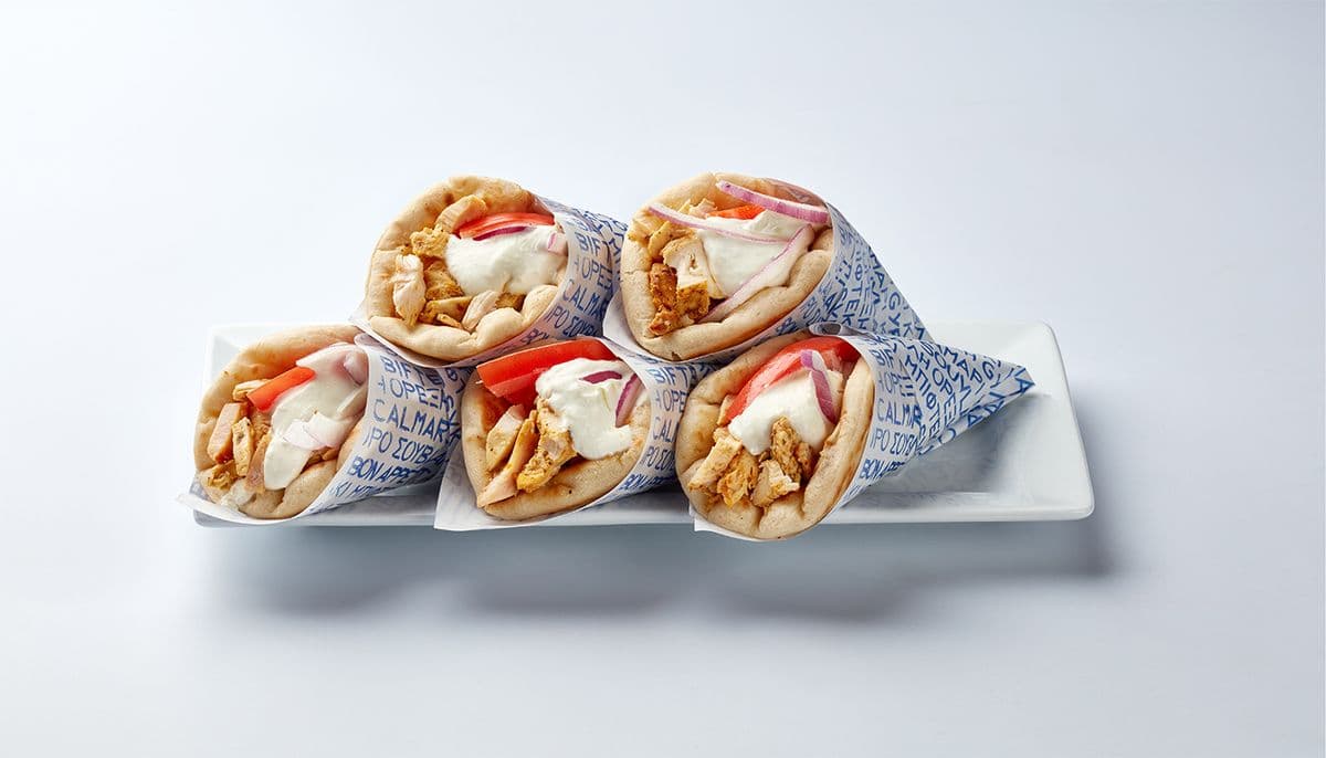 Mini pitas au gyros de poulet (5 mcx) / Gyros of Chicken Mini Pitas (5 pcs)