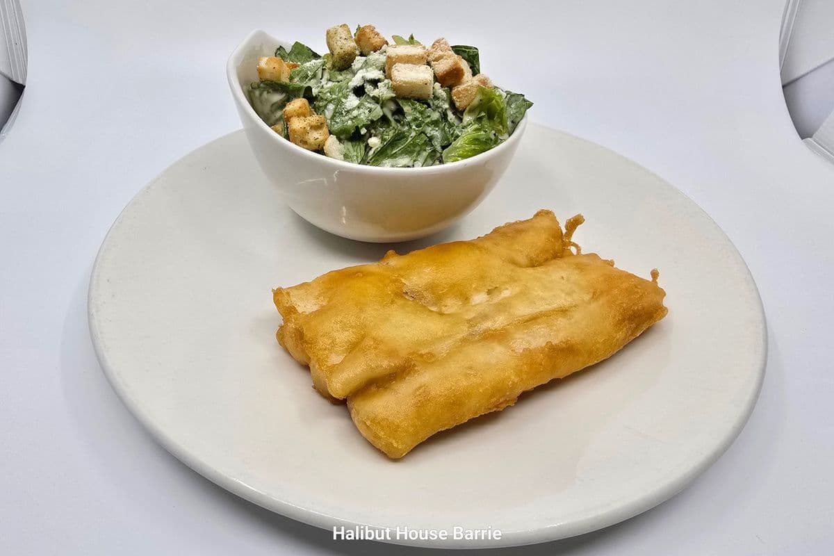 Cod with Caesar Salad