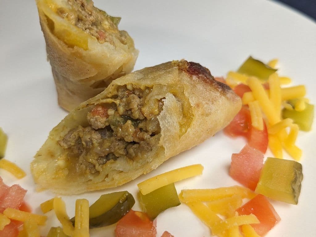 Double Cheeseburger Spring Roll