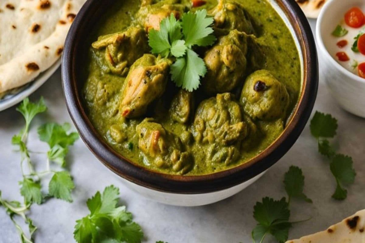 Vegan Palak Chicken