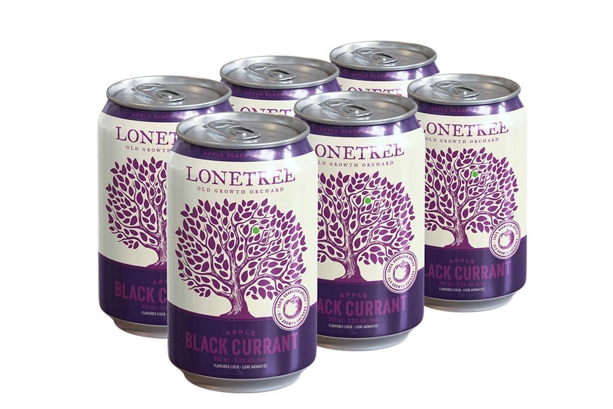 LONETREE BLACK CURRANT APPLE DRY CIDER 6 CANS (NEW ITEM) (6 x 355 ML)