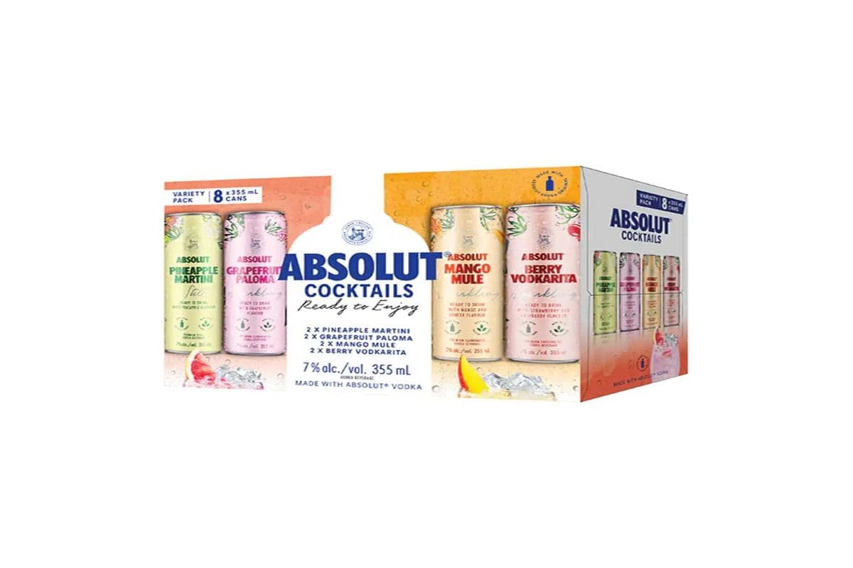 Absolut Rtd Mixer Pack Summer (8 x 355 ml)