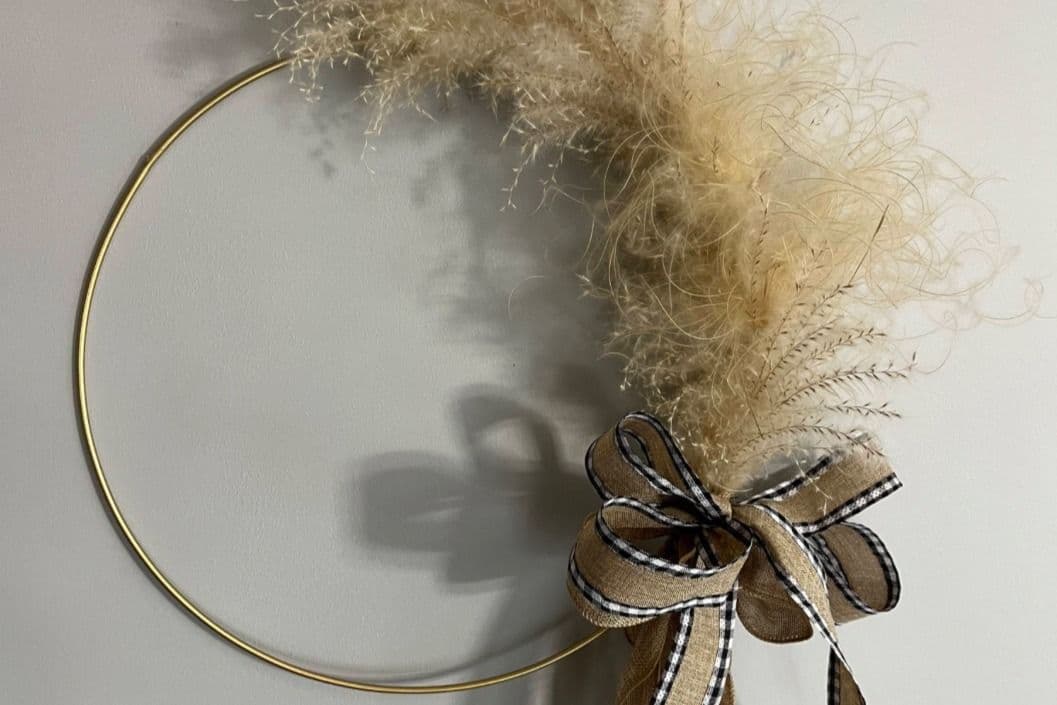 Preserved Stylish Pampas Wreath