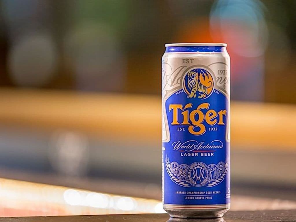 Tiger, 500m can beer, 5% ABV)