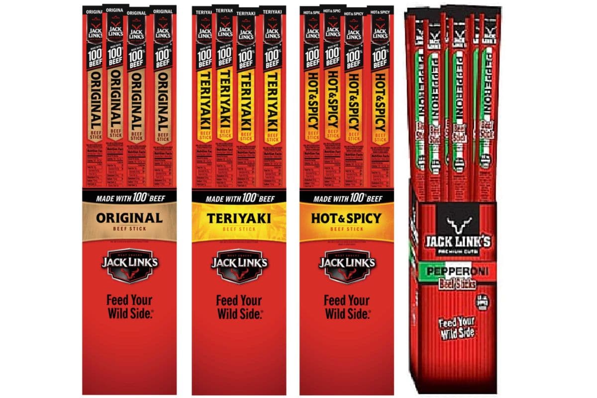 Jack Link's All Beef Sausage Sticks / Bâtonnet de saucisson de boeuf ( 22g- 175g)