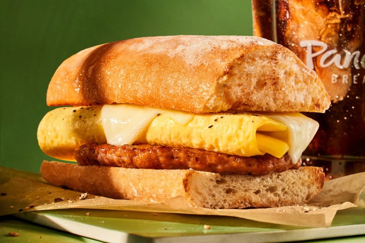 Sausage, Scrambled Egg & Cheese on Ciabatta