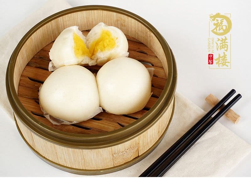 10. Steamed Custard Buns (3 pcs)