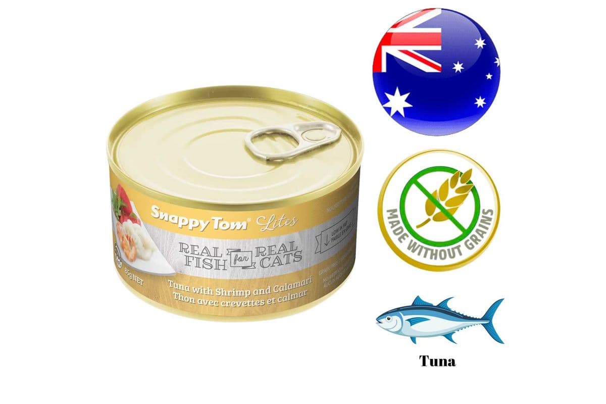 Snappy Tom - Lites Tuna With Shrimp & Calamari Canned Cat Food - 3 Oz