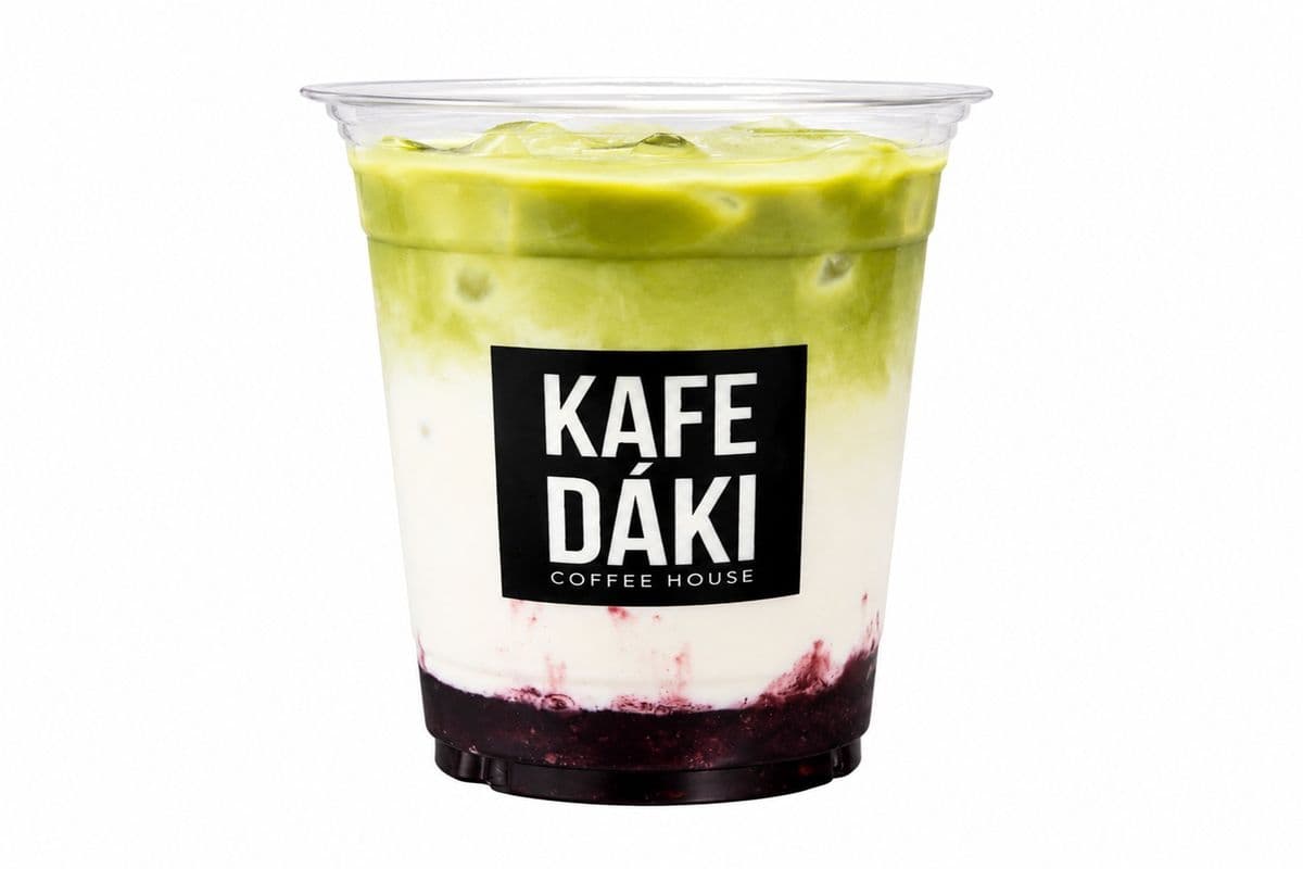 Blueberry Matcha Iced Latte