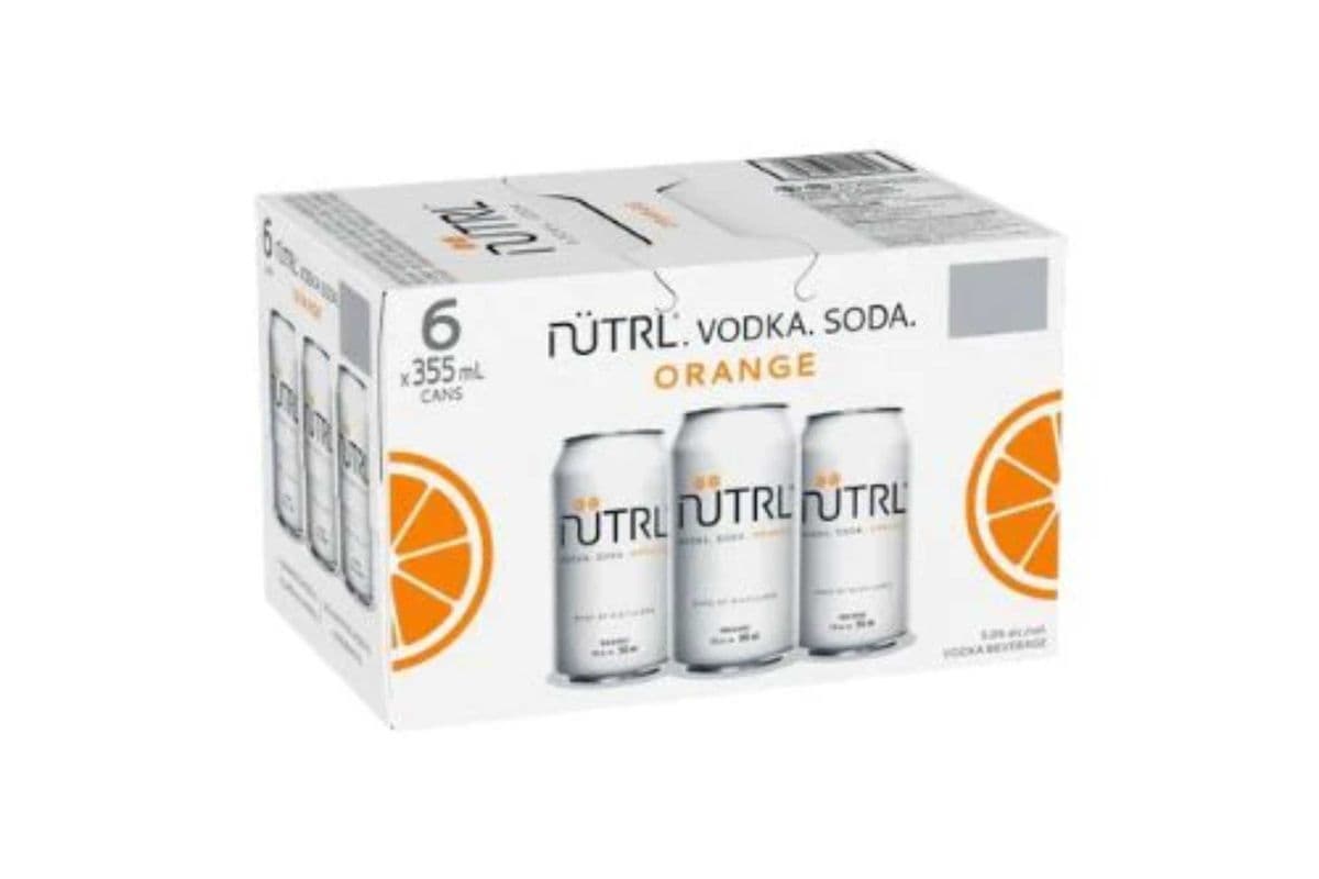 Nutrl Vodka Soda Orange (6 x 355 ml Cans)