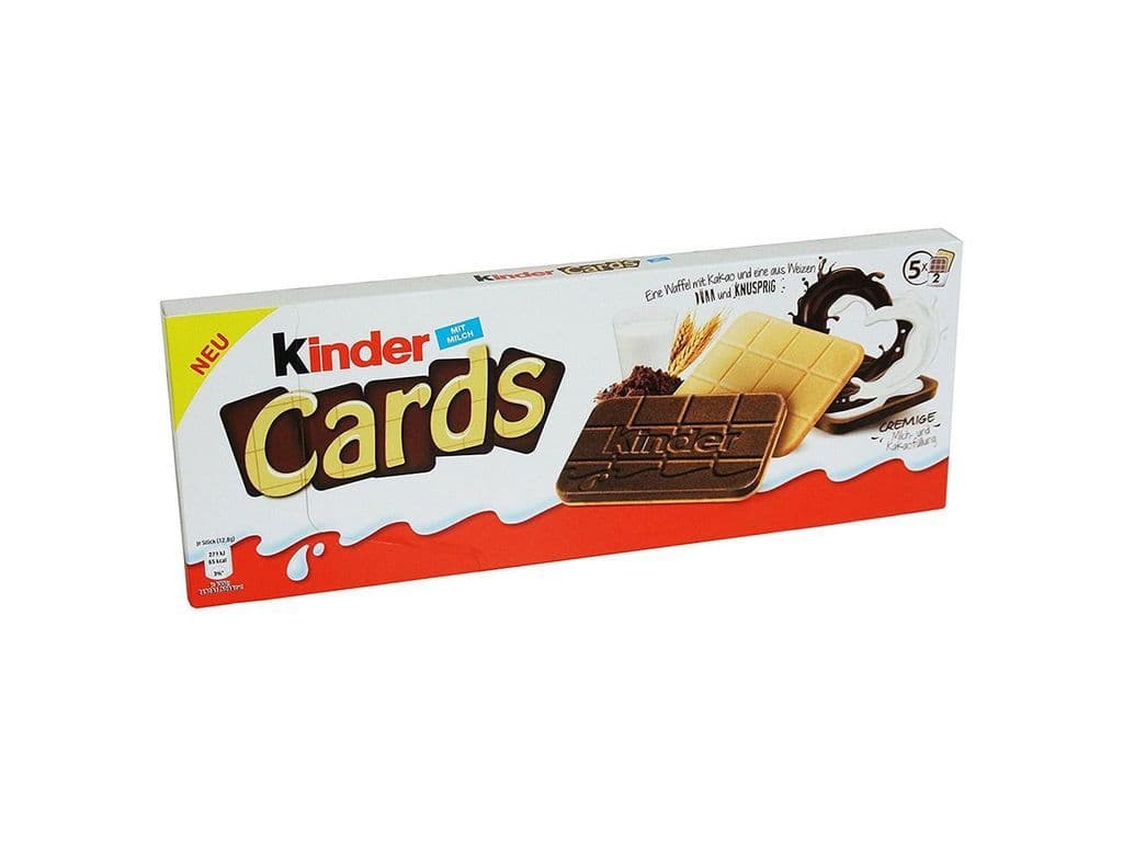 Kinder Cards 5 Pack Milk Chocolate Cream Biscuits
