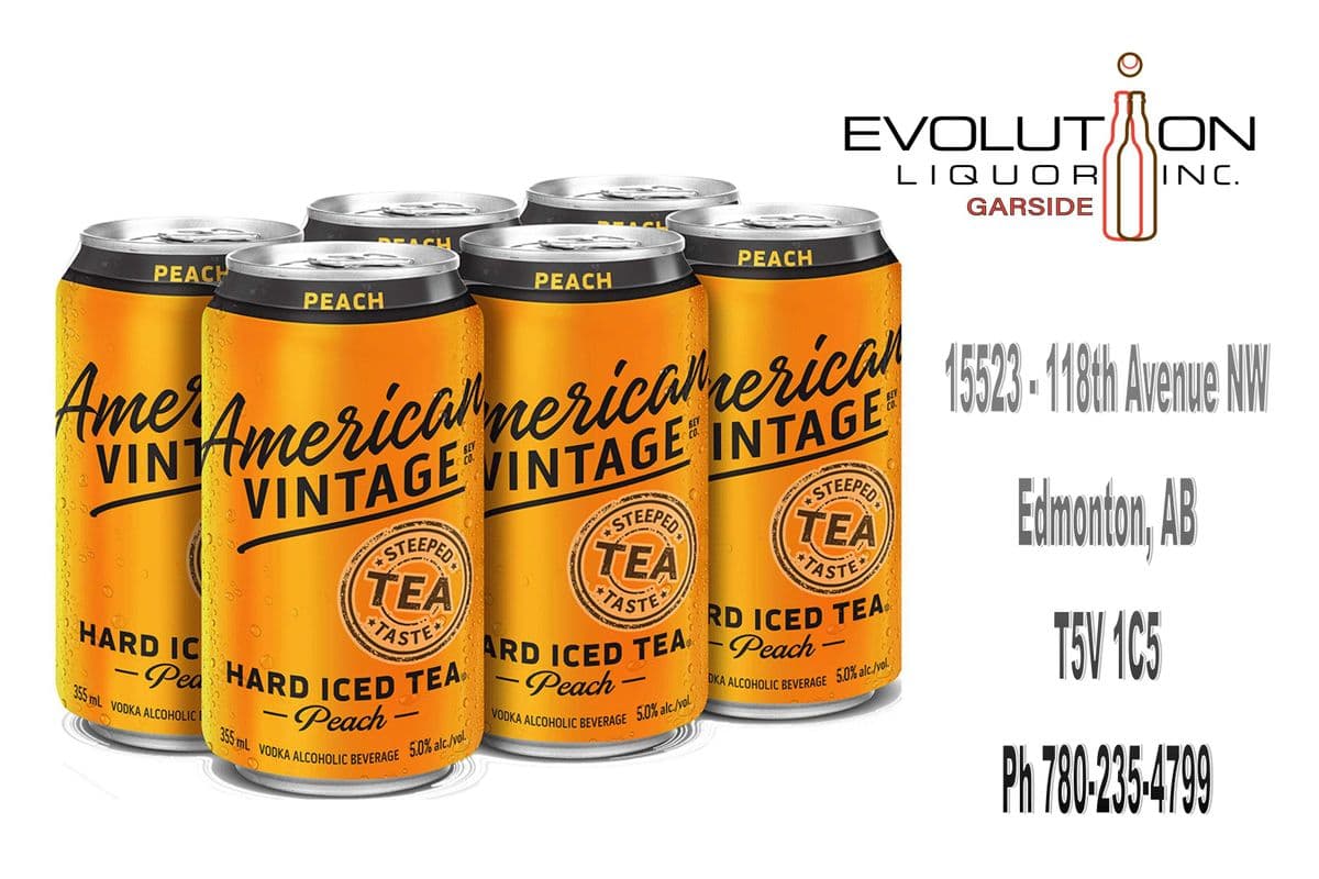 American Vintage Hard Iced Tea Peach C355-06 (6 x 355ml Can)