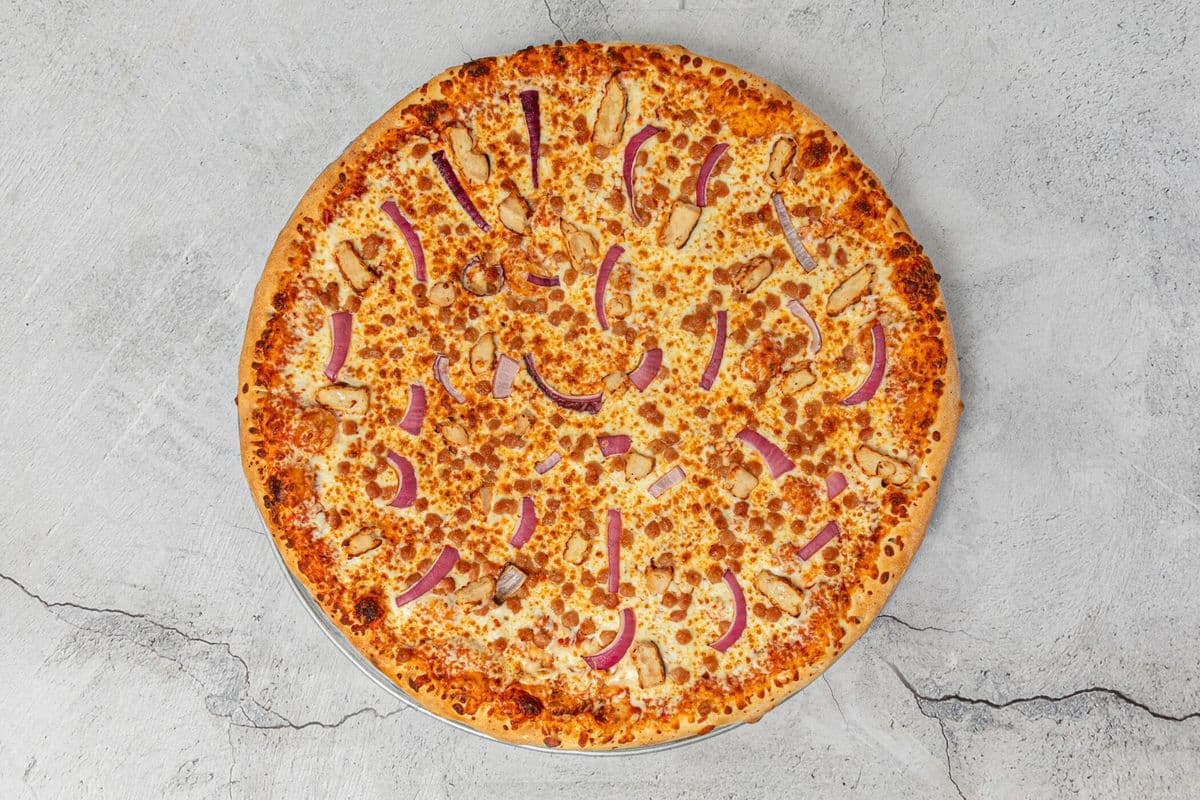 Pizza au poulet BBQ
