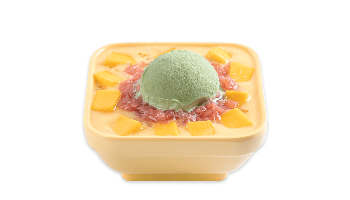 Mango Pomelo Sago and Matcha Ice Cream - 杨枝甘露配绿茶雪糕