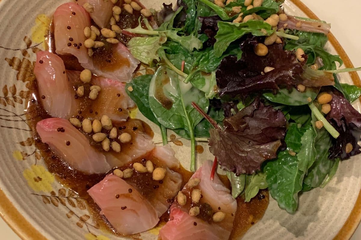 Hamachi Carpaccio Salad (6 pcs)